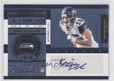 2011 Playoff Contenders - [Base] #149 - Rookie Ticket - Kris Durham