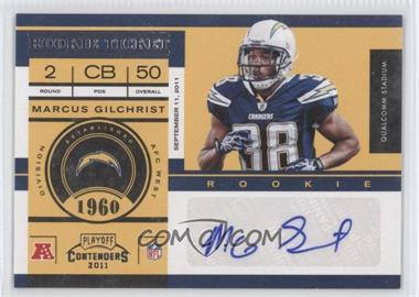 2011 Playoff Contenders - [Base] #156 - Rookie Ticket - Marcus Gilchrist