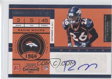 2011 Playoff Contenders - [Base] #167 - Rookie Ticket - Rahim Moore