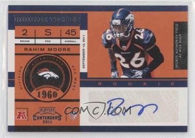 2011 Playoff Contenders - [Base] #167 - Rookie Ticket - Rahim Moore