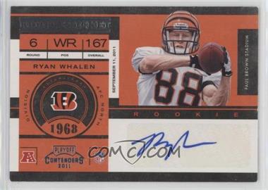 2011 Playoff Contenders - [Base] #175 - Rookie Ticket - Ryan Whalen [Noted]