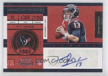 2011 Playoff Contenders - [Base] #181 - Rookie Ticket - T.J. Yates