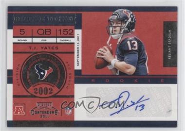 2011 Playoff Contenders - [Base] #181 - Rookie Ticket - T.J. Yates