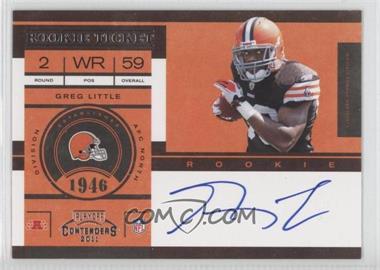 2011 Playoff Contenders - [Base] #204.1 - Rookie Ticket - Greg Little (Base)