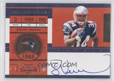 2011 Playoff Contenders - [Base] #217.1 - Rookie Ticket - Shane Vereen