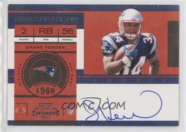 2011 Playoff Contenders - [Base] #217.1 - Rookie Ticket - Shane Vereen