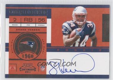 2011 Playoff Contenders - [Base] #217.2 - Rookie Ticket Variation - Shane Vereen (No "Riddell" on Helmet, No Wristband) /250