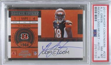2011 Playoff Contenders - [Base] #222.1 - Rookie Ticket - A.J. Green (Base) [PSA 8 NM‑MT]