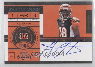 2011 Playoff Contenders - [Base] #222.1 - Rookie Ticket - A.J. Green (Base)