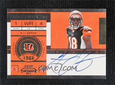2011 Playoff Contenders - [Base] #222.1 - Rookie Ticket - A.J. Green (Base) [Good to VG‑EX]