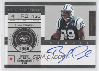 2011 Playoff Contenders - [Base] #223.1 - Rookie Ticket - Bilal Powell (Base)