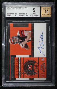 2011 Playoff Contenders - [Base] #225.1 - Rookie Ticket - Andy Dalton (Base) [BGS 9 MINT]
