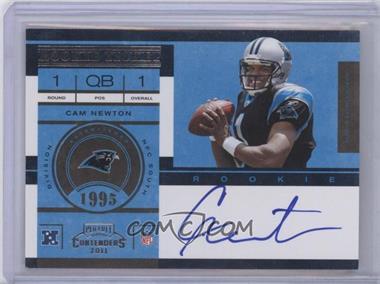 2011 Playoff Contenders - [Base] #228.2 - Rookie Ticket Variation - Cam Newton (No "Riddell" on Helmet, No Armband) /25