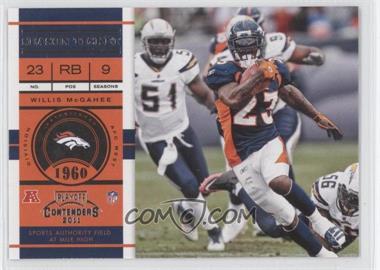 2011 Playoff Contenders - [Base] #41 - Willis McGahee