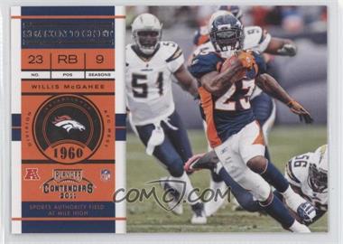 2011 Playoff Contenders - [Base] #41 - Willis McGahee