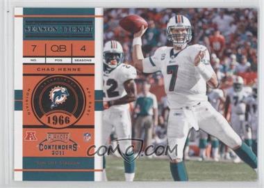 2011 Playoff Contenders - [Base] #5 - Chad Henne