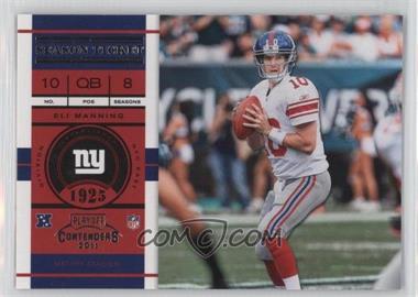 2011 Playoff Contenders - [Base] #55 - Eli Manning