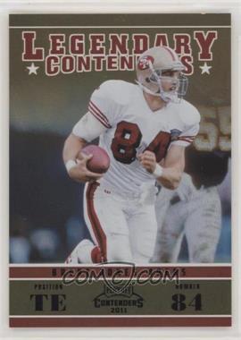 2011 Playoff Contenders - Legendary Contenders - Black #19 - Brent Jones /50