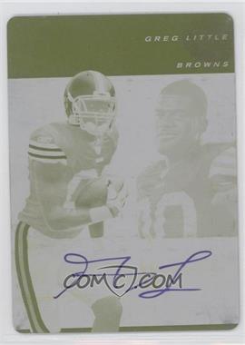 2011 Playoff Contenders - Rookie Ink - Printing Plate Yellow #24 - Greg Little /1