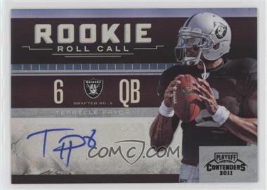 2011 Playoff Contenders - Rookie Roll Call - Black Autographs #25 - Terrelle Pryor /10
