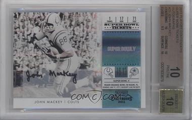 2011 Playoff Contenders - Super Bowl Tickets - Autographs #25 - John Mackey [BGS 10 PRISTINE]