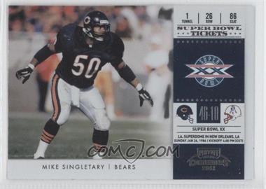 2011 Playoff Contenders - Super Bowl Tickets #18 - Mike Singletary