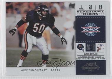 2011 Playoff Contenders - Super Bowl Tickets #18 - Mike Singletary