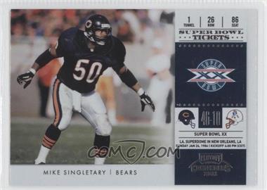 2011 Playoff Contenders - Super Bowl Tickets #18 - Mike Singletary