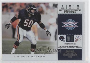 2011 Playoff Contenders - Super Bowl Tickets #18 - Mike Singletary