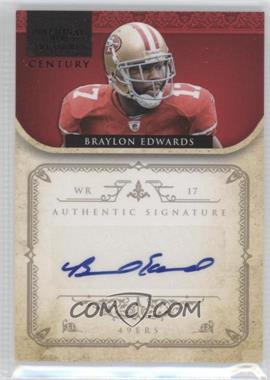 2011 Playoff National Treasures - [Base] - Century Black Signatures #128 - Braylon Edwards /5