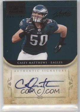 2011 Playoff National Treasures - [Base] - Century Black Signatures #218 - Rookie - Casey Matthews /25