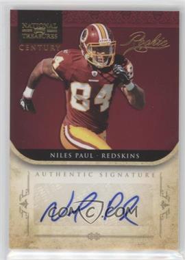 2011 Playoff National Treasures - [Base] - Century Gold Signatures #268 - Rookie - Niles Paul /49