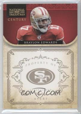 2011 Playoff National Treasures - [Base] - Century Gold #128 - Braylon Edwards /10