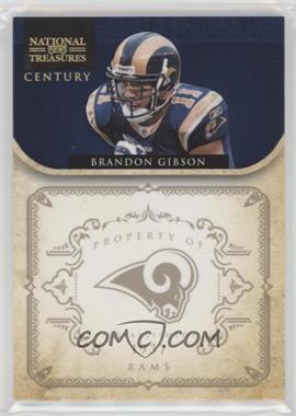 2011 Playoff National Treasures - [Base] - Century Gold #135 - Brandon Gibson /10