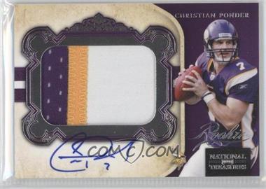 2011 Playoff National Treasures - [Base] #301 - Rookie Patch Autographs - Christian Ponder /99