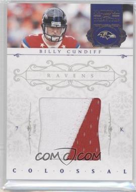 2011 Playoff National Treasures - Colossal Materials - Prime #47 - Billy Cundiff /49