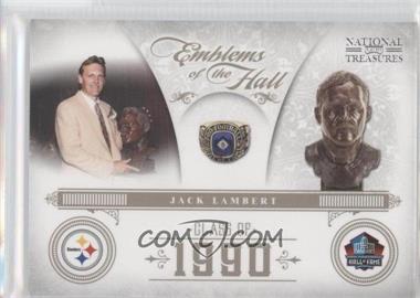 2011 Playoff National Treasures - Emblems of the Hall #22 - Jack Lambert /99