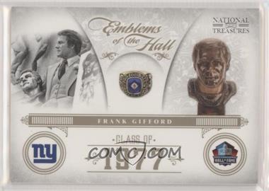2011 Playoff National Treasures - Emblems of the Hall #28 - Frank Gifford /99