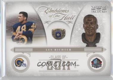 2011 Playoff National Treasures - Emblems of the Hall #6 - Les Richter /99