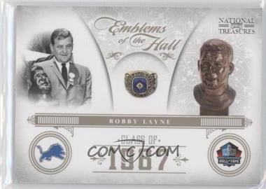 2011 Playoff National Treasures - Emblems of the Hall #8 - Bobby Layne /99