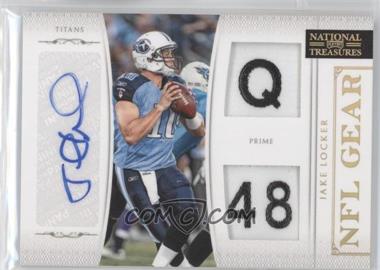 2011 Playoff National Treasures - NFL Gear - Combos ID Tag Signatures #15 - Jake Locker /25