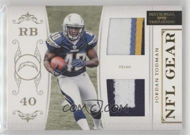 2011 Playoff National Treasures - NFL Gear - Combos Prime #19 - Jordan Todman /49