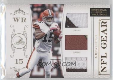 2011 Playoff National Treasures - NFL Gear - Trios Prime #14 - Greg Little /49