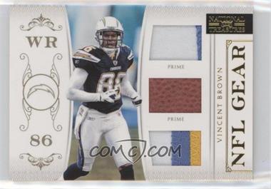 2011 Playoff National Treasures - NFL Gear - Trios Prime #35 - Vincent Brown /49