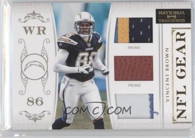 2011 Playoff National Treasures - NFL Gear - Trios Prime #35 - Vincent Brown /49