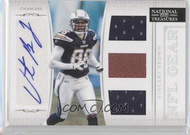 2011 Playoff National Treasures - NFL Gear - Trios Signatures #35 - Vincent Brown /49