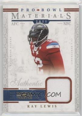 2011 Playoff National Treasures - Pro Bowl Materials - Prime #2 - Ray Lewis /49