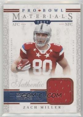 2011 Playoff National Treasures - Pro Bowl Materials #17 - Zach Miller /99