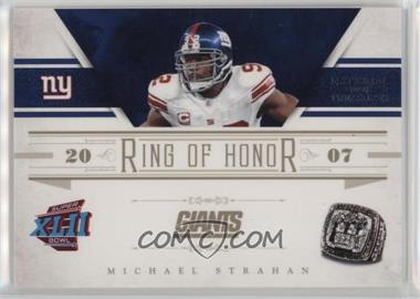 2011 Playoff National Treasures - Ring of Honor #16 - Michael Strahan /99