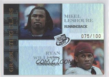 2011 Press Pass - [Base] - Gold Reflectors #99 - Graduating Class - Mikel Leshoure, Ryan Williams /100